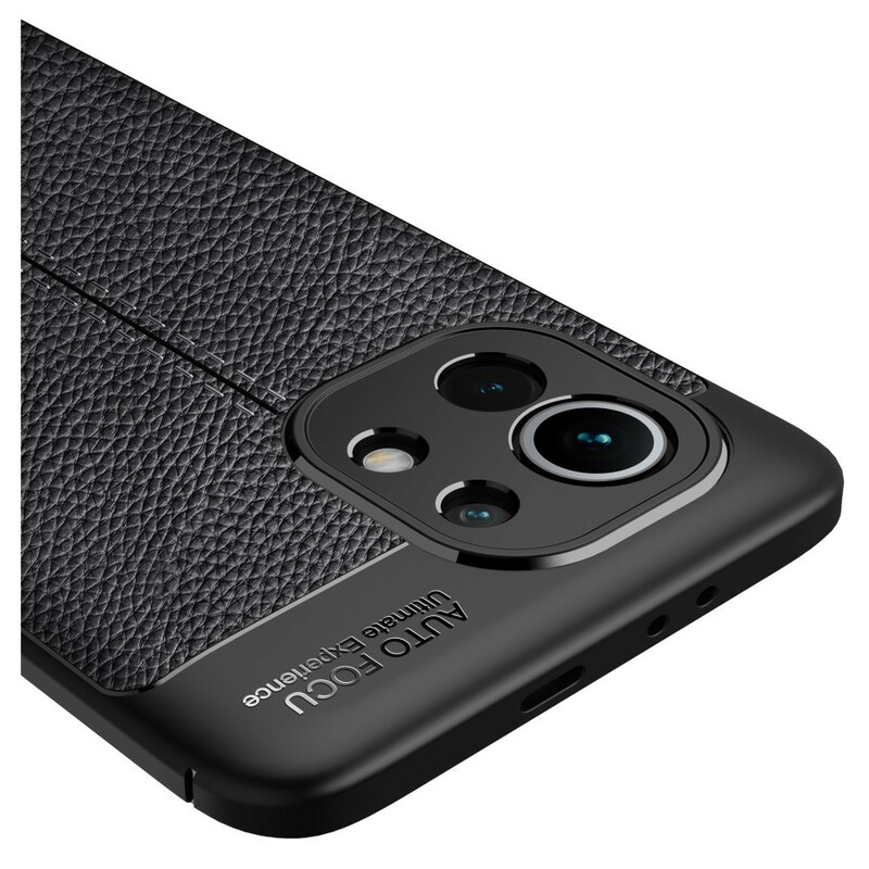 Coque Xiaomi Mi 11 Effet Cuir Litchi Double Line Coque Xiaomi Mi 11 Effet Cuir Litchi Double Line