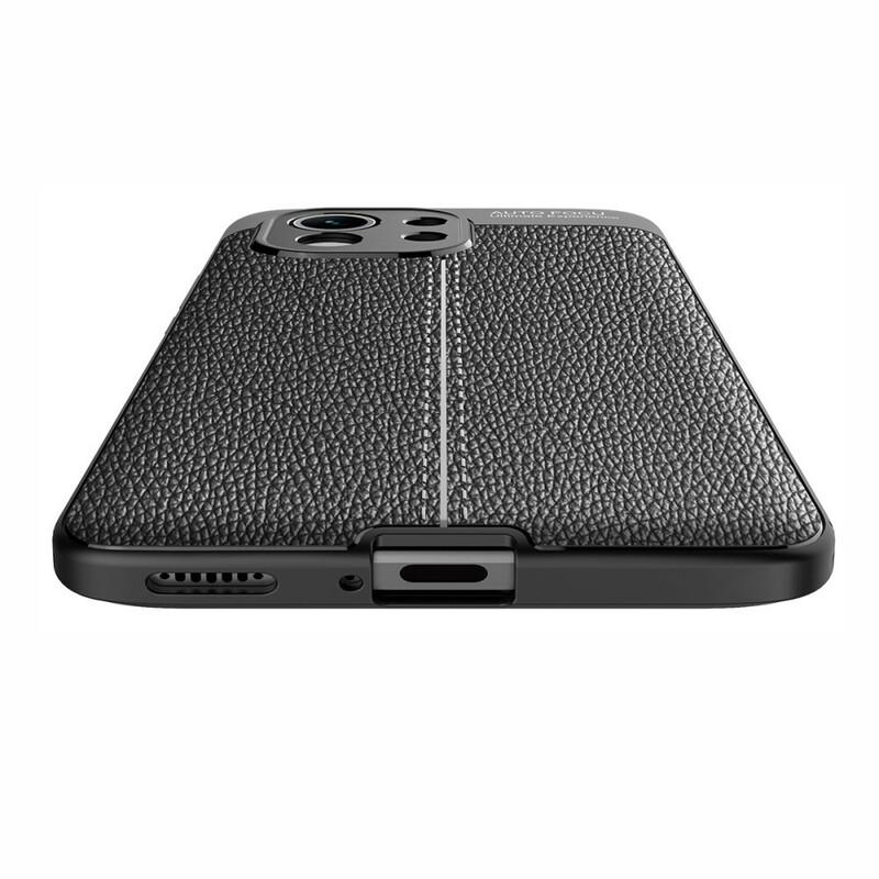 Coque Xiaomi Mi 11 Effet Cuir Litchi Double Line Coque Xiaomi Mi 11 Effet Cuir Litchi Double Line