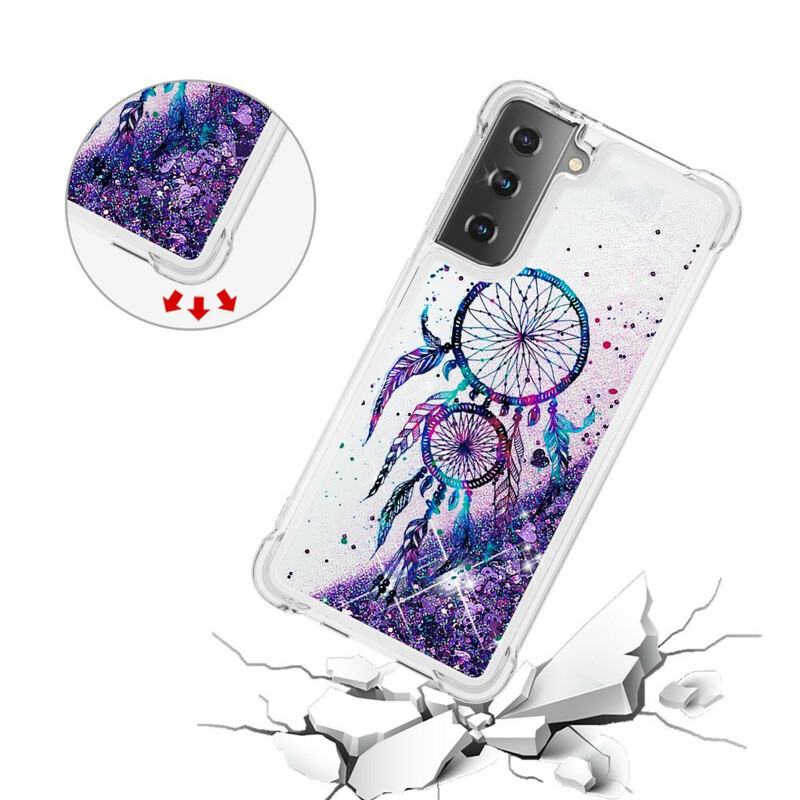 Coque Samsung Galaxy S21 Plus 5G Attrape Rêves Paillettes