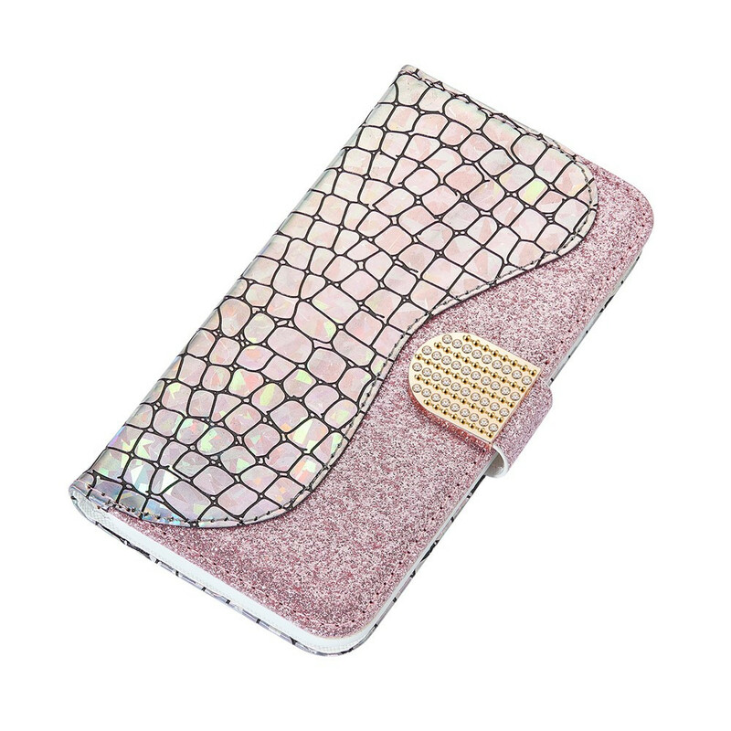 Housse Samsung Galaxy S21 5G Croco Diamants Housse Samsung Galaxy S21 5G Croco Diamants