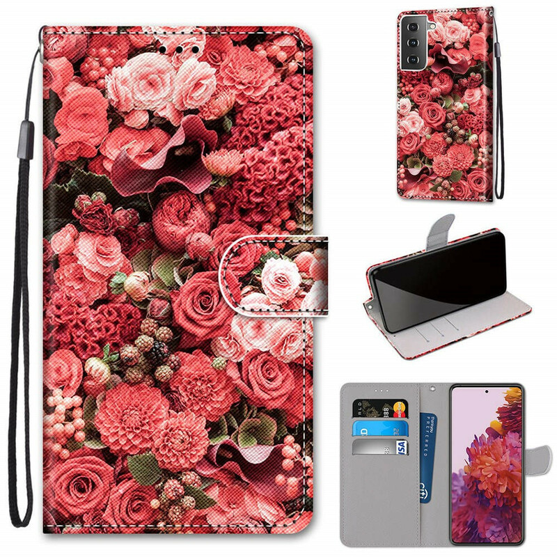 Housse Samsung Galaxy S21 5G Romance Florale Housse Samsung Galaxy S21 5G Romance Florale