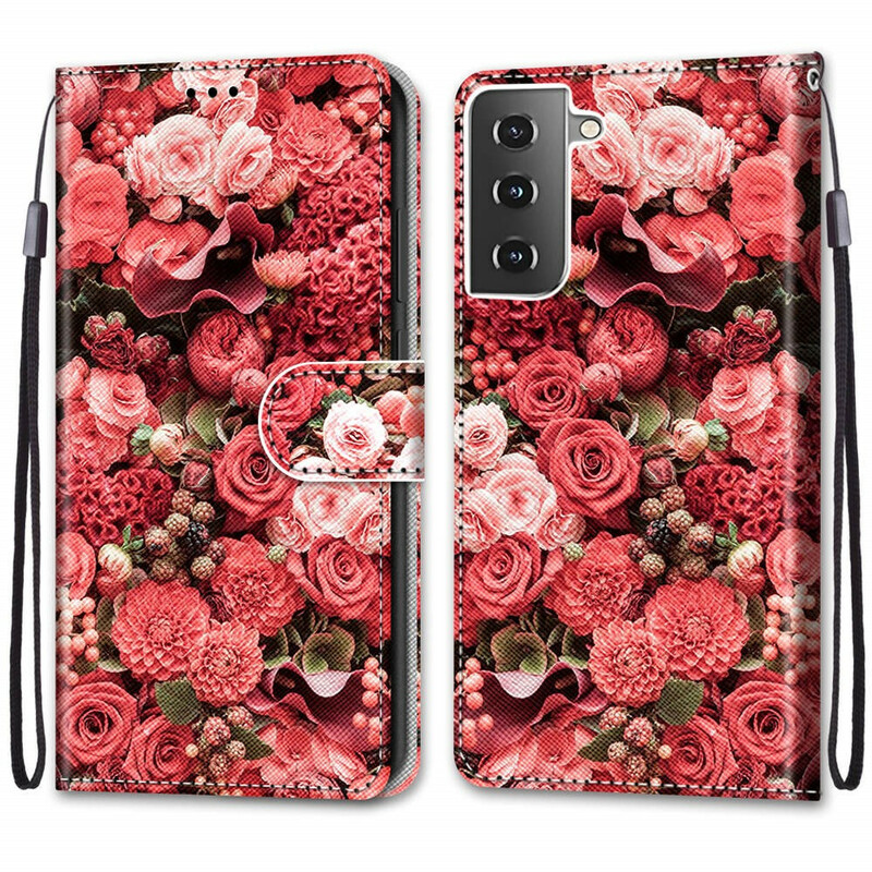 Housse Samsung Galaxy S21 5G Romance Florale Housse Samsung Galaxy S21 5G Romance Florale