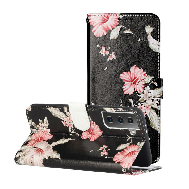 Housse Samsung Galaxy S21 5G Fleurs en Folies Housse Samsung Galaxy S21 5G Fleurs en Folies