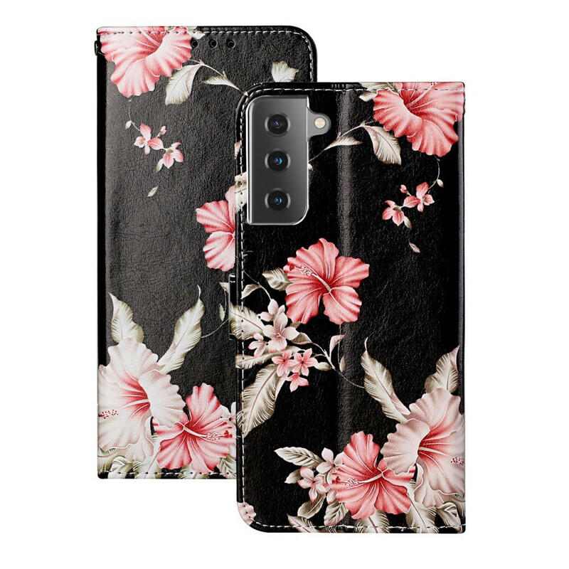 Housse Samsung Galaxy S21 5G Fleurs en Folies Housse Samsung Galaxy S21 5G Fleurs en Folies
