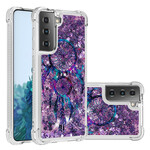 Coque Samsung Galaxy S21 5G Attrape Rêves Paillettes Coque Samsung Galaxy S21 5G Attrape Rêves Paillettes