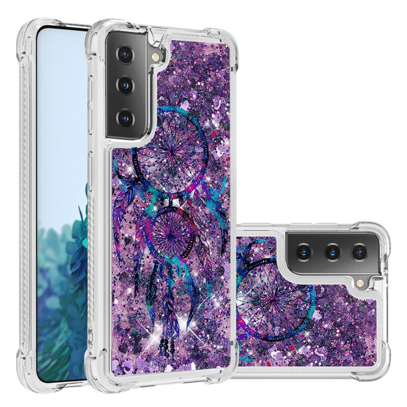 Coque Samsung Galaxy S21 5G Attrape Rêves Paillettes Coque Samsung Galaxy S21 5G Attrape Rêves Paillettes
