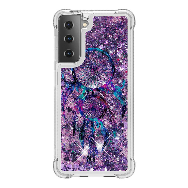 Coque Samsung Galaxy S21 5G Attrape Rêves Paillettes Coque Samsung Galaxy S21 5G Attrape Rêves Paillettes