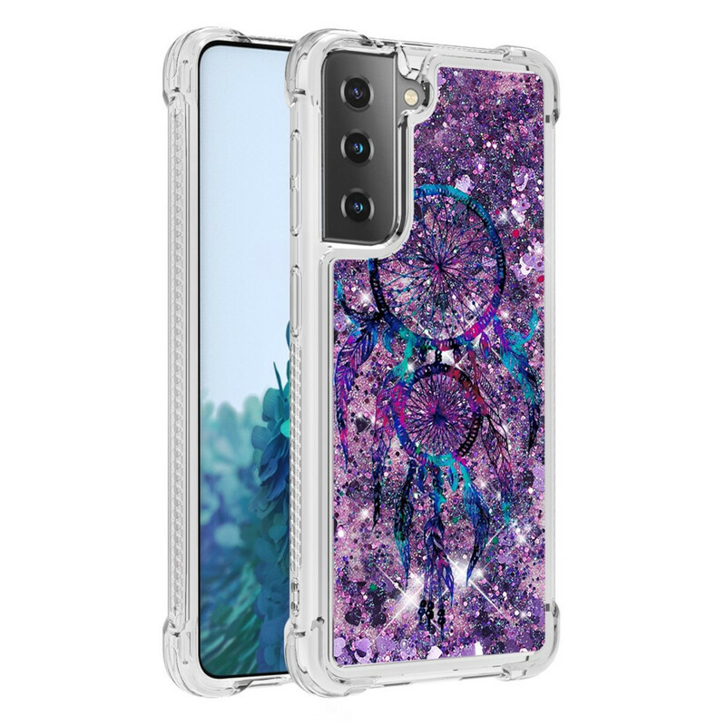 Coque Samsung Galaxy S21 5G Attrape Rêves Paillettes Coque Samsung Galaxy S21 5G Attrape Rêves Paillettes