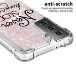 Coque Samsung Galaxy S21 5G Never Stop Dreaming Paillettes Coque Samsung Galaxy S21 5G Never Stop Dreaming Paillettes