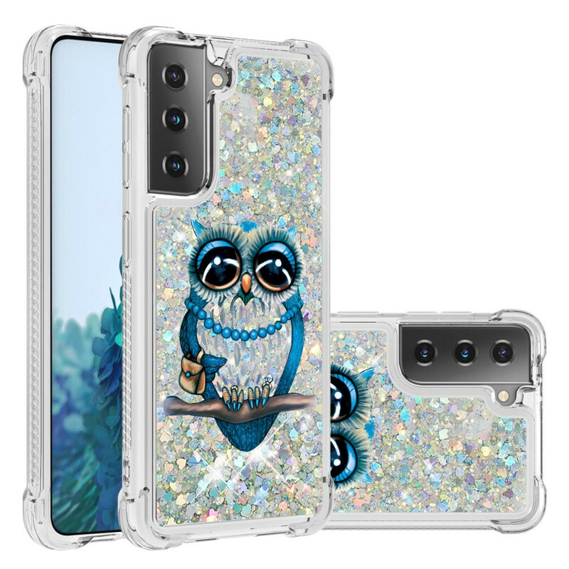 Coque Samsung Galaxy S21 5G Miss Hibou Paillettes Coque Samsung Galaxy S21 5G Miss Hibou Paillettes
