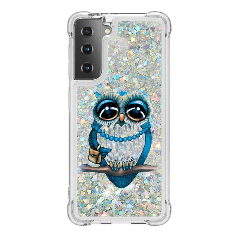 Coque Samsung Galaxy S21 5G Miss Hibou Paillettes Coque Samsung Galaxy S21 5G Miss Hibou Paillettes