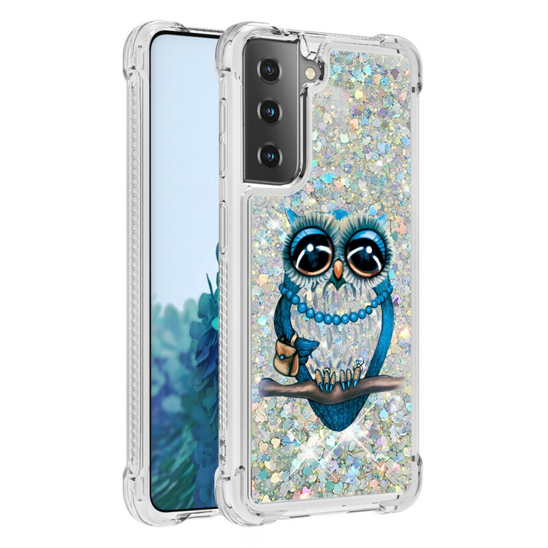 Coque Samsung Galaxy S21 5G Miss Hibou Paillettes Coque Samsung Galaxy S21 5G Miss Hibou Paillettes
