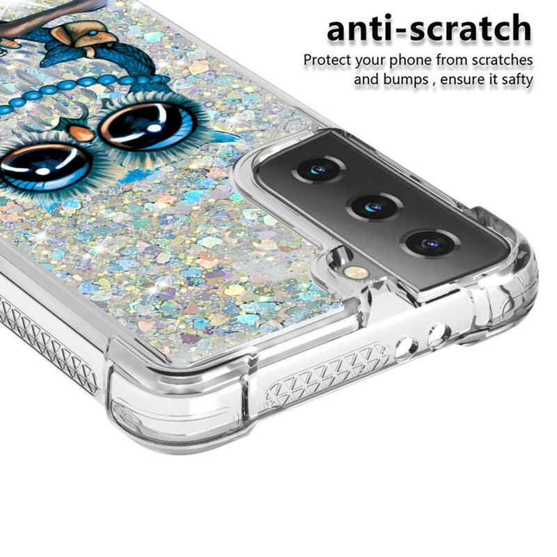 Coque Samsung Galaxy S21 5G Miss Hibou Paillettes Coque Samsung Galaxy S21 5G Miss Hibou Paillettes
