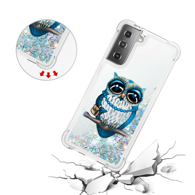 Coque Samsung Galaxy S21 5G Miss Hibou Paillettes Coque Samsung Galaxy S21 5G Miss Hibou Paillettes