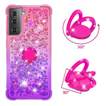 Coque Samsung Galaxy S21 5G Paillettes Anneau-Support Coque Samsung Galaxy S21 5G Paillettes Anneau-Support