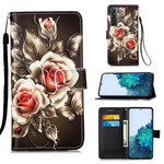 Housse Samsung Galaxy S21 5G Roses Dorées Housse Samsung Galaxy S21 5G Roses Dorées