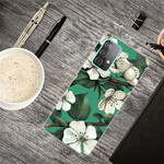 Coque Samsung Galaxy A72 5G Fleurs Blanches Peintes