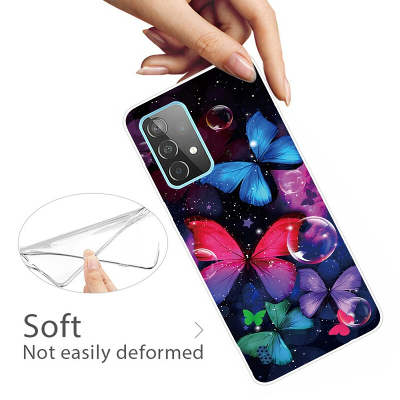 Coque Samsung Galaxy A72 5G Flexible Papillons