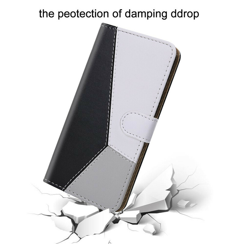 Housse Samsung Galaxy S21 5G Effet Cuir Tricolore Housse Samsung Galaxy S21 5G Effet Cuir Tricolore