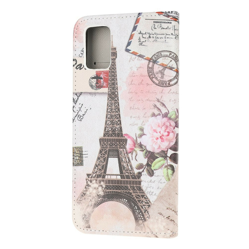 Housse Samsung Galaxy A52 5G Tour Eiffel Rétro