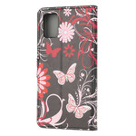 Housse Samsung Galaxy A52 5G Papillons et Fleurs Housse Samsung Galaxy A52 5G Papillons et Fleurs