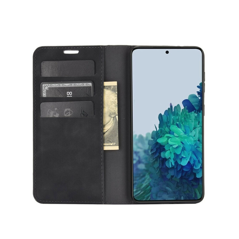 Flip Cover Samsung Galaxy S21 5G Effet Cuir Douceur Flip Cover Samsung Galaxy S21 5G Effet Cuir Douceur