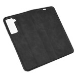 Flip Cover Samsung Galaxy S21 5G Effet Cuir Douceur Flip Cover Samsung Galaxy S21 5G Effet Cuir Douceur