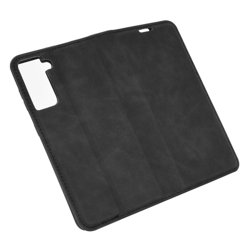 Flip Cover Samsung Galaxy S21 5G Effet Cuir Douceur Flip Cover Samsung Galaxy S21 5G Effet Cuir Douceur