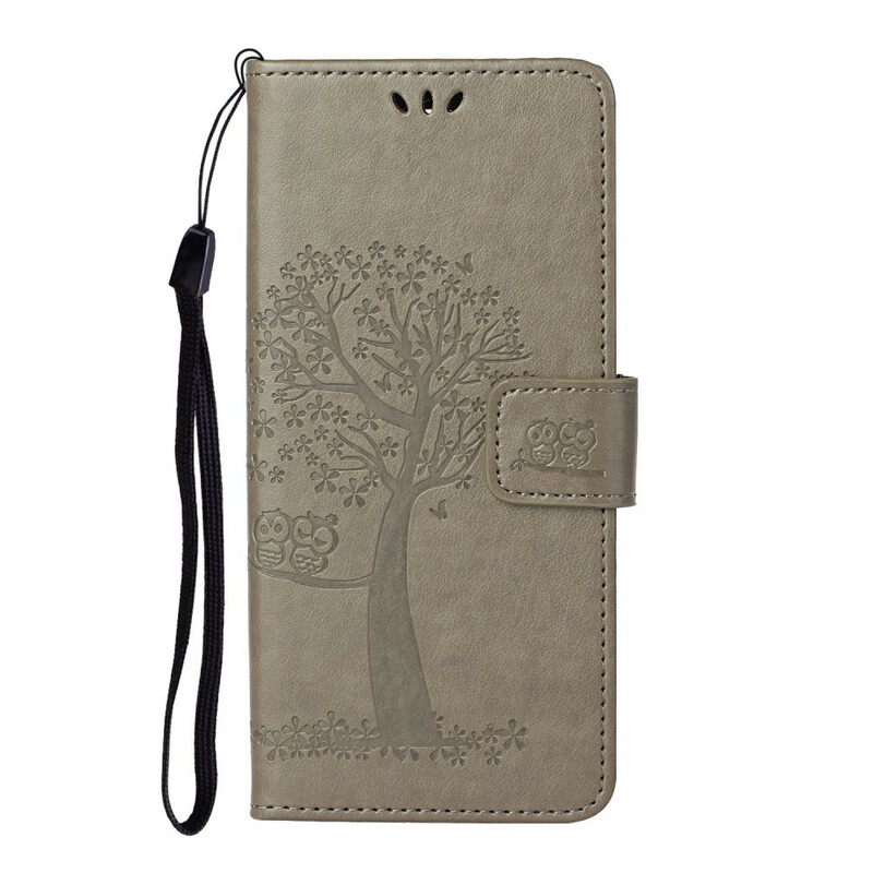 Housse Samsung Galaxy S21 5G Arbre et Hiboux à Lanière Housse Samsung Galaxy S21 5G Arbre et Hiboux à Lanière