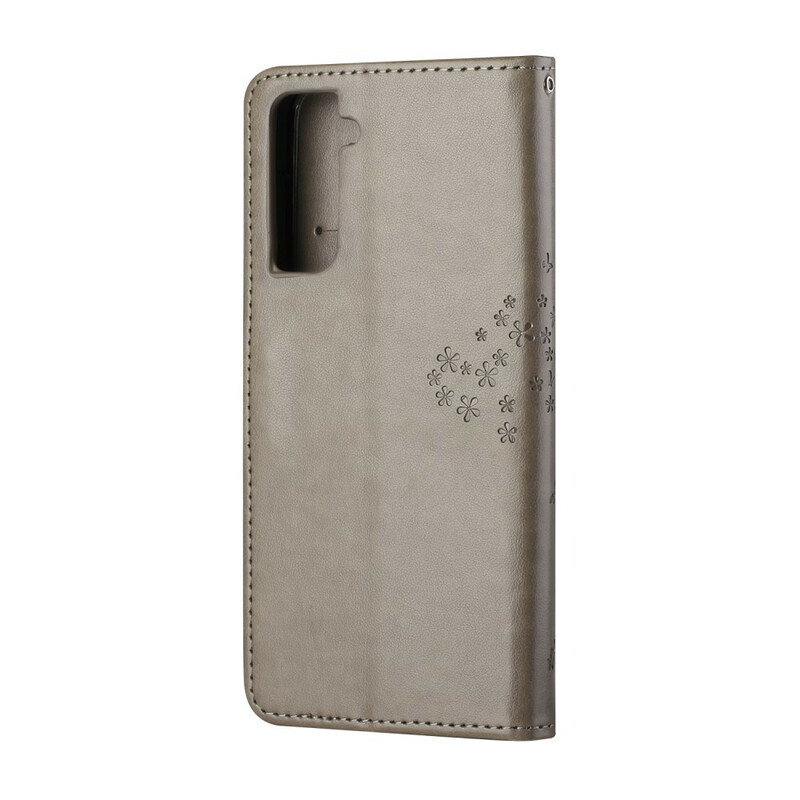 Housse Samsung Galaxy S21 5G Arbre et Hiboux à Lanière Housse Samsung Galaxy S21 5G Arbre et Hiboux à Lanière
