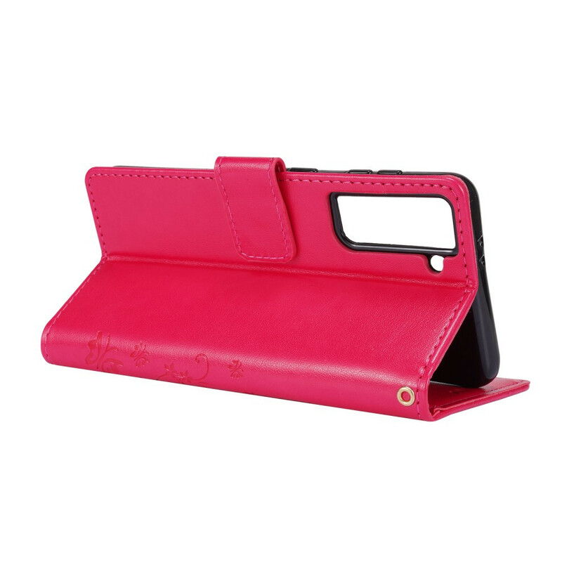 Housse Samsung Galaxy S21 5G Papillons au Vent