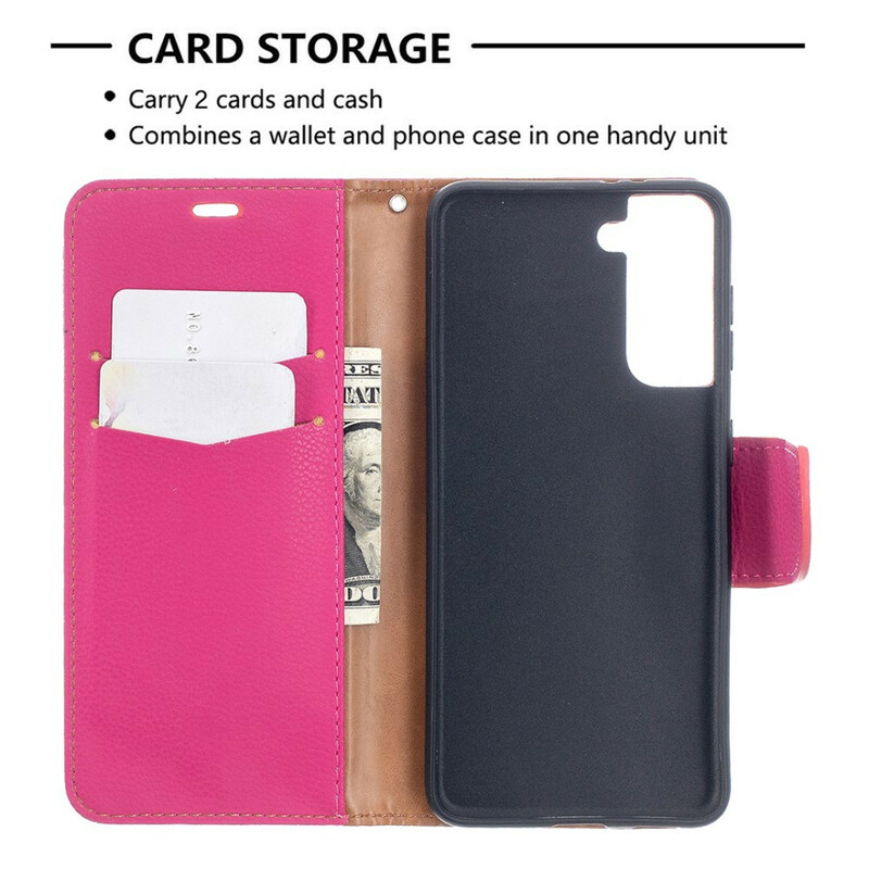Housse Samsung Galaxy S21 5G Litchi Rabat Oblique Housse Samsung Galaxy S21 5G Litchi Rabat Oblique