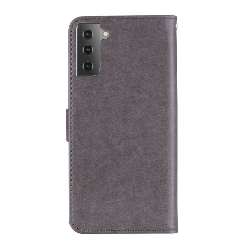 Housse Samsung Galaxy S21 5G Hibou Mandala et Breloque