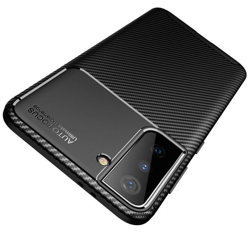 Coque Samsung Galaxy S21 5G Flexible Texture Fibre Carbone