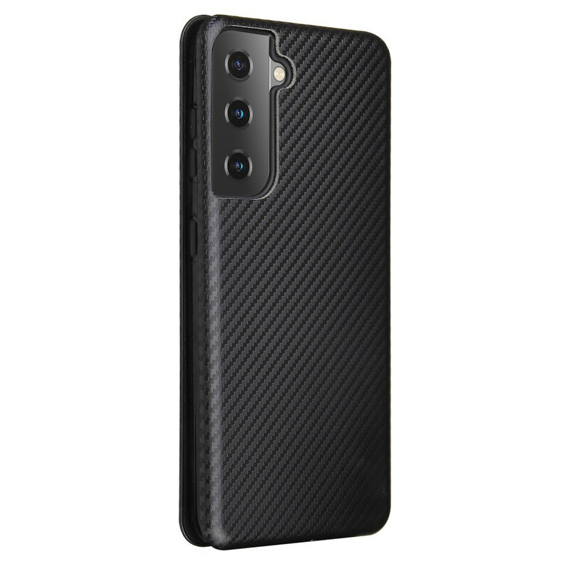 Flip Cover Samsung Galaxy S21 5G Fibre Carbone