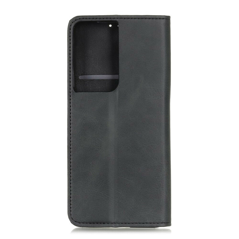Flip Cover Samsung Galaxy S21 Ultra 5G Cuir Fendu Vintage Flip Cover Samsung Galaxy S21 Ultra 5G Cuir Fendu Vintage