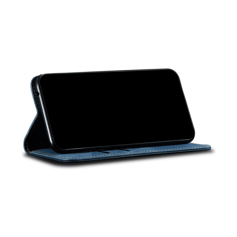 Flip Cover Samsung Galaxy S21 5G Tissu Jeans Flip Cover Samsung Galaxy S21 5G Tissu Jeans