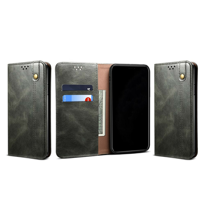 Flip Cover Samsung Galaxy S21 5G Simili Cuir Ciré