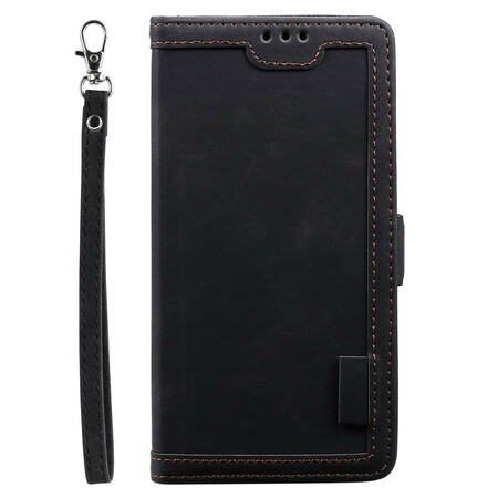 Housse Samsung Galaxy S21 5G Simili Cuir Bicolore Contours Renforcés