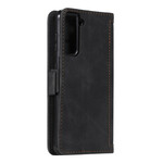Housse Samsung Galaxy S21 5G Simili Cuir Bicolore Contours Renforcés Housse Samsung Galaxy S21 5G Simili Cuir Bicolore Contours Renforcés