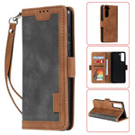 Housse Samsung Galaxy S21 5G Simili Cuir Bicolore Contours Renforcés
