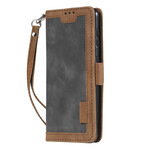 Housse Samsung Galaxy S21 5G Simili Cuir Bicolore Contours Renforcés