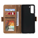 Housse Samsung Galaxy S21 5G Simili Cuir Bicolore Contours Renforcés
