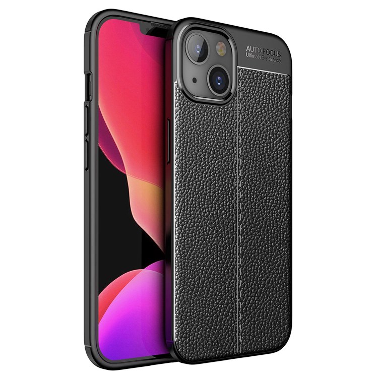 Coque iPhone 14 Plus Effet Cuir Litchi