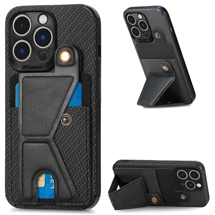 Coque iPhone 14 Pro Porte-Cartes Fibre Carbone
