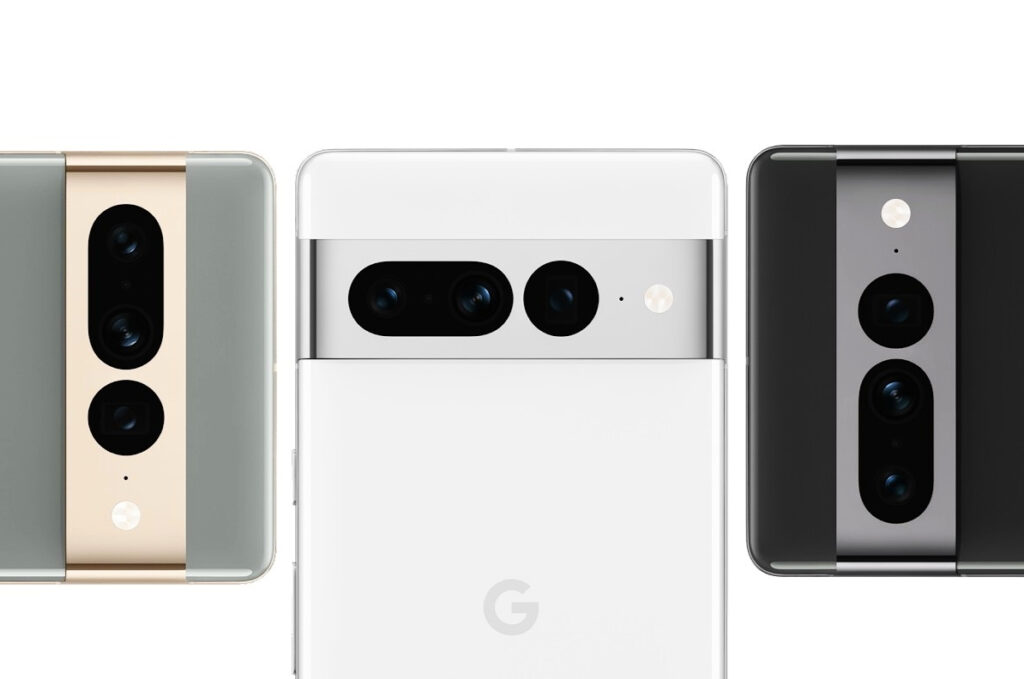 Google Pixel 7 et 7 Pro de dos